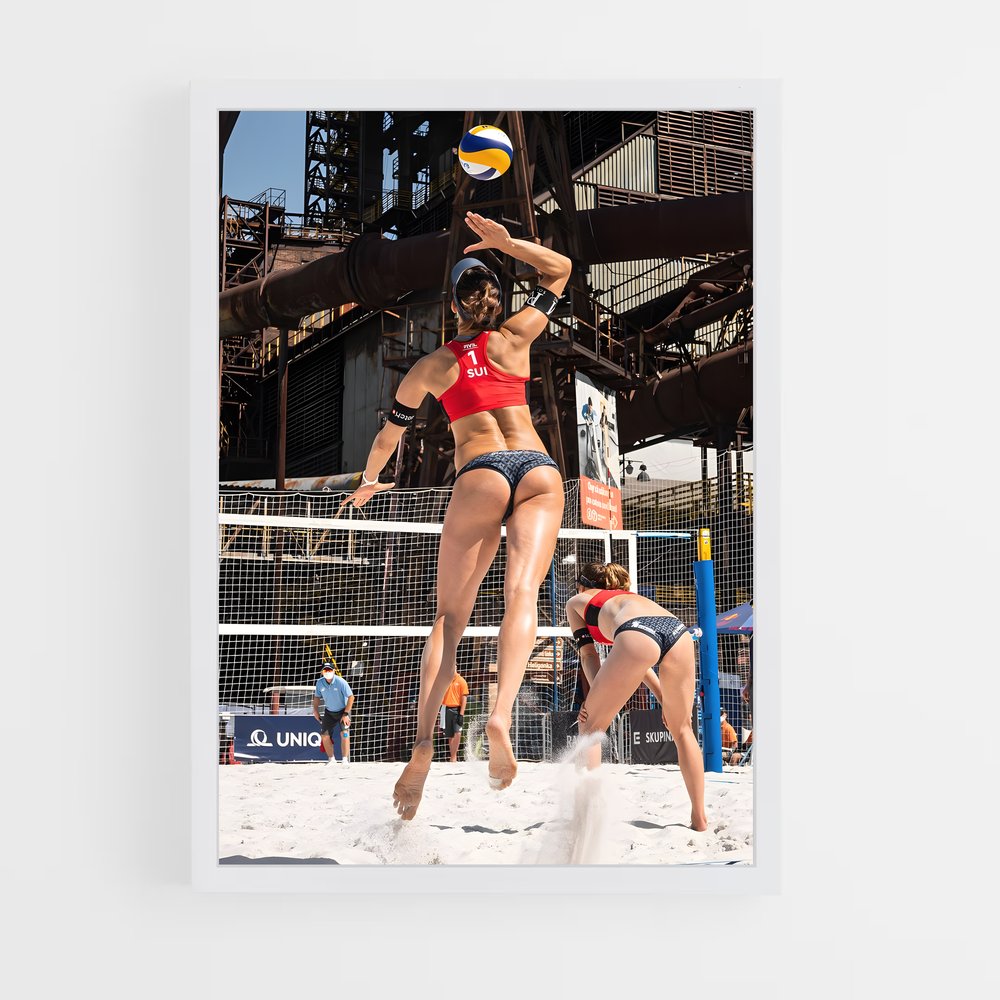 Poster Beach Volley Éclat – affiche Beach-volley (vue 3)